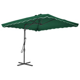 Parasol ogrodowy na słupku stalowym, 250 x 250 cm, zielony