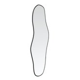 vidaXL Lustro ścienne, czarne, 60x25 cm