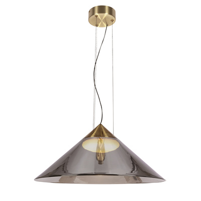 Lampa wisząca Presto 50 szklana z dymionym kloszem nad stół do salonu GX53