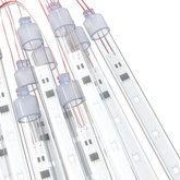Lampki meteory, 20 szt., 30 cm, 480 zimnych białych diod LED