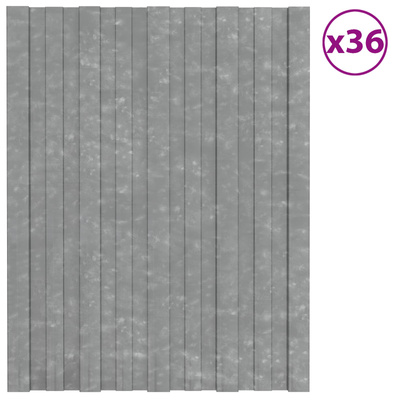 Panel dachowy 36 pcs srebrny 60 x 45 cm Stal galwanizowana