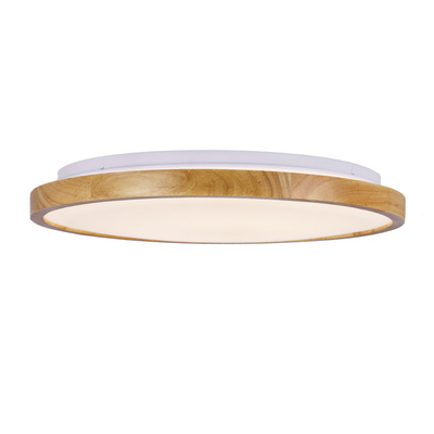 Plafon LED biały + drewniany 24W 4000K lampa Gandava Candellux 14-75253