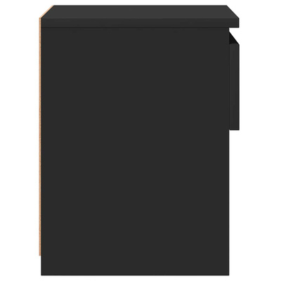 Szafka nocna, czarna, 40x30x39 cm, materiał drewnopochodny