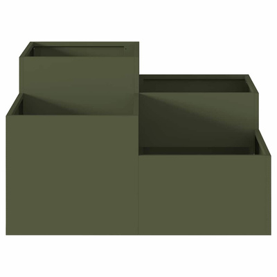 Doniczka ogrodowa oliwkowy 100 x 100 x 48 cm Stal