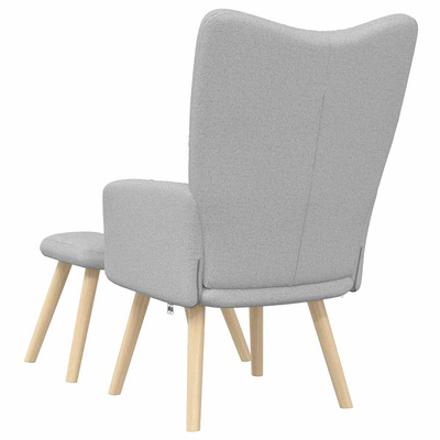 Fotel relaksacyjny z podnóżkiem Cloud Grey Fabric