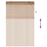 Roleta brązowy 130 x 220 cm Bambus