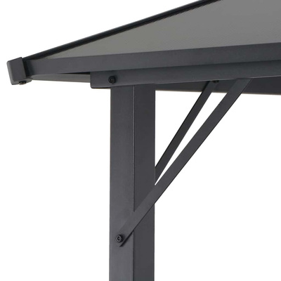 Altana ogrodowa z zadaszeniem, aluminiowa, 3 x 3 m, antracytowa