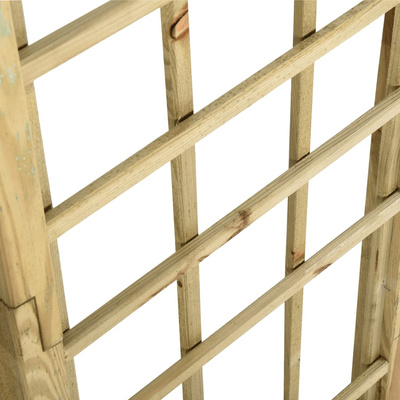 Pergola ogrodowa zwieńczona łukiem, impregnowane drewno sosnowe