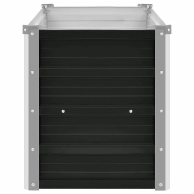 Podwyższona donica, antracyt, 160x40x45 cm, galwanizowana stal