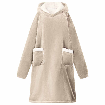 Bluza-koc Beżowy L Fleece i Flanela