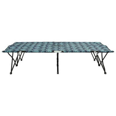 vidaXL Dwuosobowy leżak, składany, wzór w liście, stal