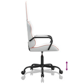 vidaXL Fotel gamingowy, biało-różowy, sztuczna skóra model standard