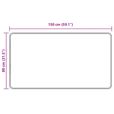 Chodnik dywanowy MARSA Szary 80 x 150 cm Poliester i PVC