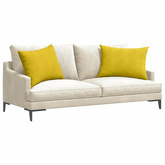 Poduszki na sofę 2 pcs Żółty 70 x 50 cm Tkanina sztruksowa