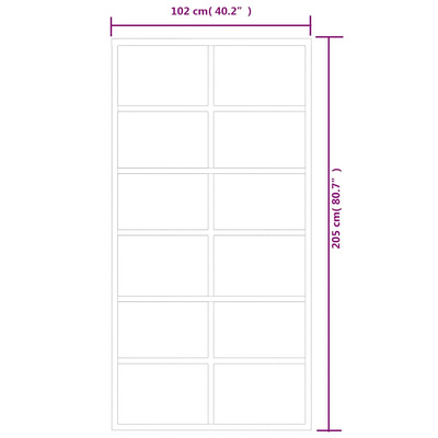 vidaXL Drzwi przesuwne, szkło ESG i aluminium, 102x205 cm, czarne