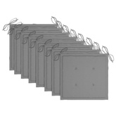 vidaXL Składane krzesła ogrodowe z poduszkami, 8 szt., drewno tekowe