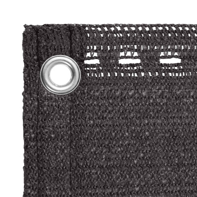 Ekran balkonowy antracytowy 90 x 1200 cm HDPE i aluminium