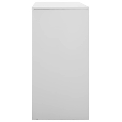 Szafki zamykane, 5 szt., jasnoszare, 90x45x92,5 cm, stalowe