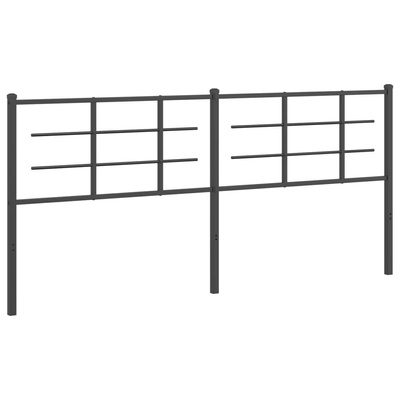 Metalowe wymienne wezgłowie, czarne, 200 cm