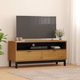 Szafka pod TV FLAM, 110x40x50 cm, lite drewno sosnowe vidaXL
