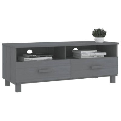 vidaXL Szafka pod TV HAMAR, ciemnoszara, 106x40x40 cm, drewno sosnowe