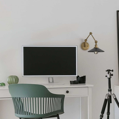 Kinkiet Retro nastawny Czarno Złoty Abruzzo Gloria