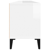 vidaXL Szafka pod TV, wysoki połysk, biała, 150x30x44,5 cm
