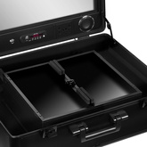 Kufer przenośne stanowisko z głośnikami czarne 136922