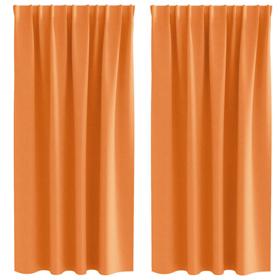 Firany blackout z kółkami 2 pcs Pomarańczowy 175 x 140 cm