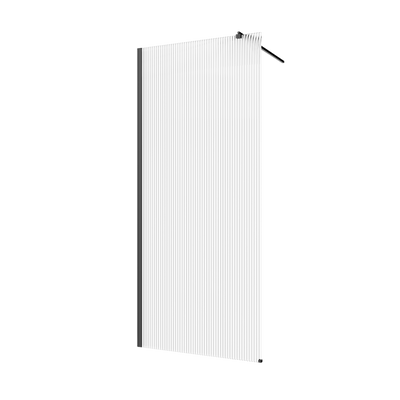 KABINA WALK-IN II INVENA TREND 90X200CM RYFLOWANA 8MM SHINY-GL. CZARNY