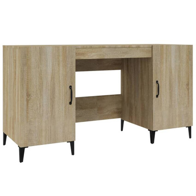 vidaXL Biurko, dąb sonoma, 140x50x75 cm, materiał drewnopochodny