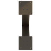 Nogi do stołu jadalnego w kształcie litery X 2 szt. Naturalna stal 60x(72-73) cm Stal