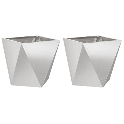 Donica 2 pcs Srebrny 40 x 40 x 40 cm Stal nierdzewna