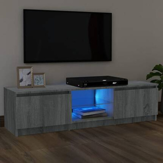 vidaXL Szafka pod TV z LED, szary dąb sonoma, 120x30x35,5 cm