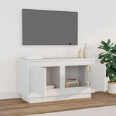 vidaXL Szafka pod TV, biała, 80x35x45 cm, materiał drewnopochodny