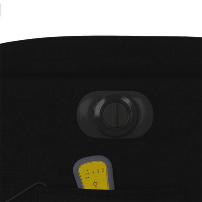 vidaXL Rozkładany fotel masujący, elektryczny, czarny, tkanina