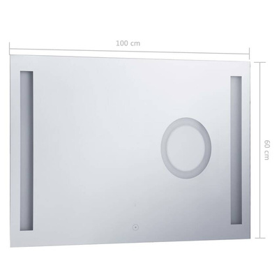 Lustro łazienkowe z LED i czujnikiem dotykowym, 100x60 cm vidaXL