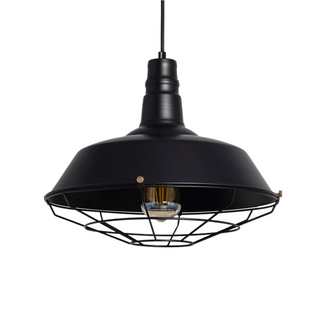 Lampa Wisząca Retro Loft Czarna 36cm E27 Abruzzo Patrone