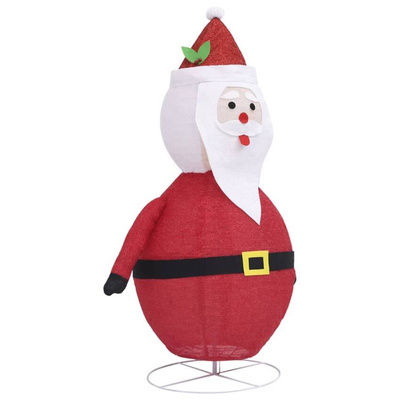 vidaXL Dekoracja świąteczna, Mikołaj z LED, luksusowa tkanina, 90 cm