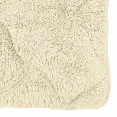 Zimowa Kołdra Kremowy 140 x 220 cm Mikrofibra i Fleece Teddy