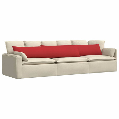 Poduszki na sofę 2 pcs Czerwony 200 x 40 cm tkanina