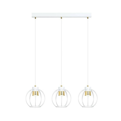 Lampa wisząca AJAX 3 WHITE/GOLD