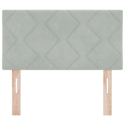 Zagłówek Jasnoszary 80 cm Aksamit