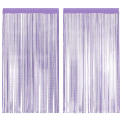 Zasłony sznurkowe 2 szt. Fioletowe 100x250 cm