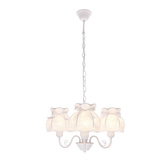 Lampa wisząca z abażurami Rossini biała potrójna do salonu E27