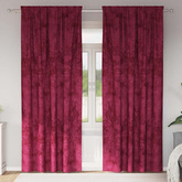 Zasłony z weluru 2 pcs czerwone wino 225 x 140 cm Aksamit