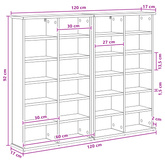 Kabinet na płyty CD 2 szt. Szary Sonoma 60 x 17 x 92 cm