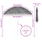 Parasolka ogrodowa Naturalny 205 x 205 x 210 cm