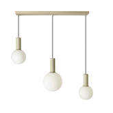 Lampa wisząca Testa beżowa klosze kule nad stół do jadalni 3xG9
