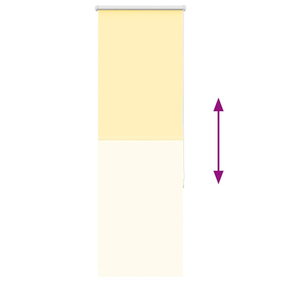 Roleta zaciemniająca Żółta 45x150 cm Szerokość tkaniny 40,7 cm